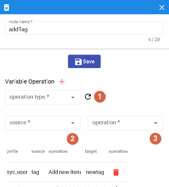 DMflow Variable Node