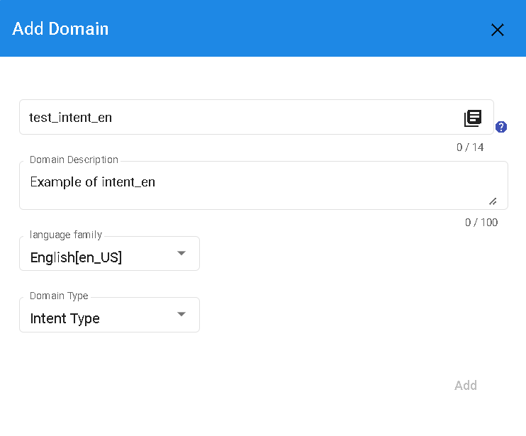 Creating Intent Domains