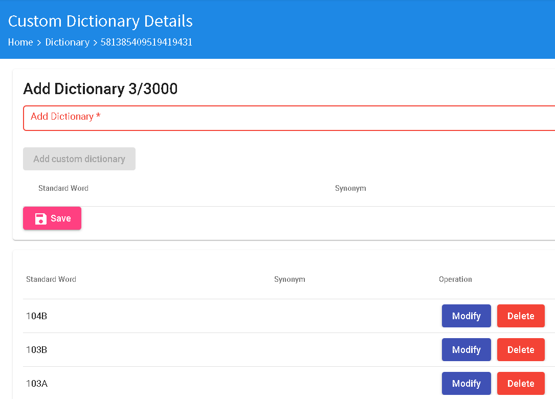 DMflow Intent Example-Building Requirement Dictionaries